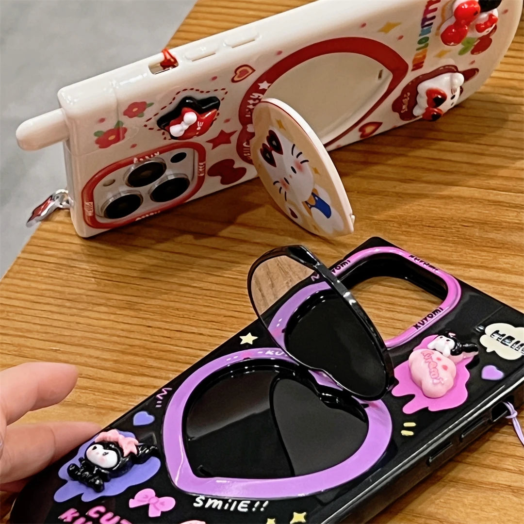 Sanrio Hello Kitty Kuromi iPhone Case w/ Mirror