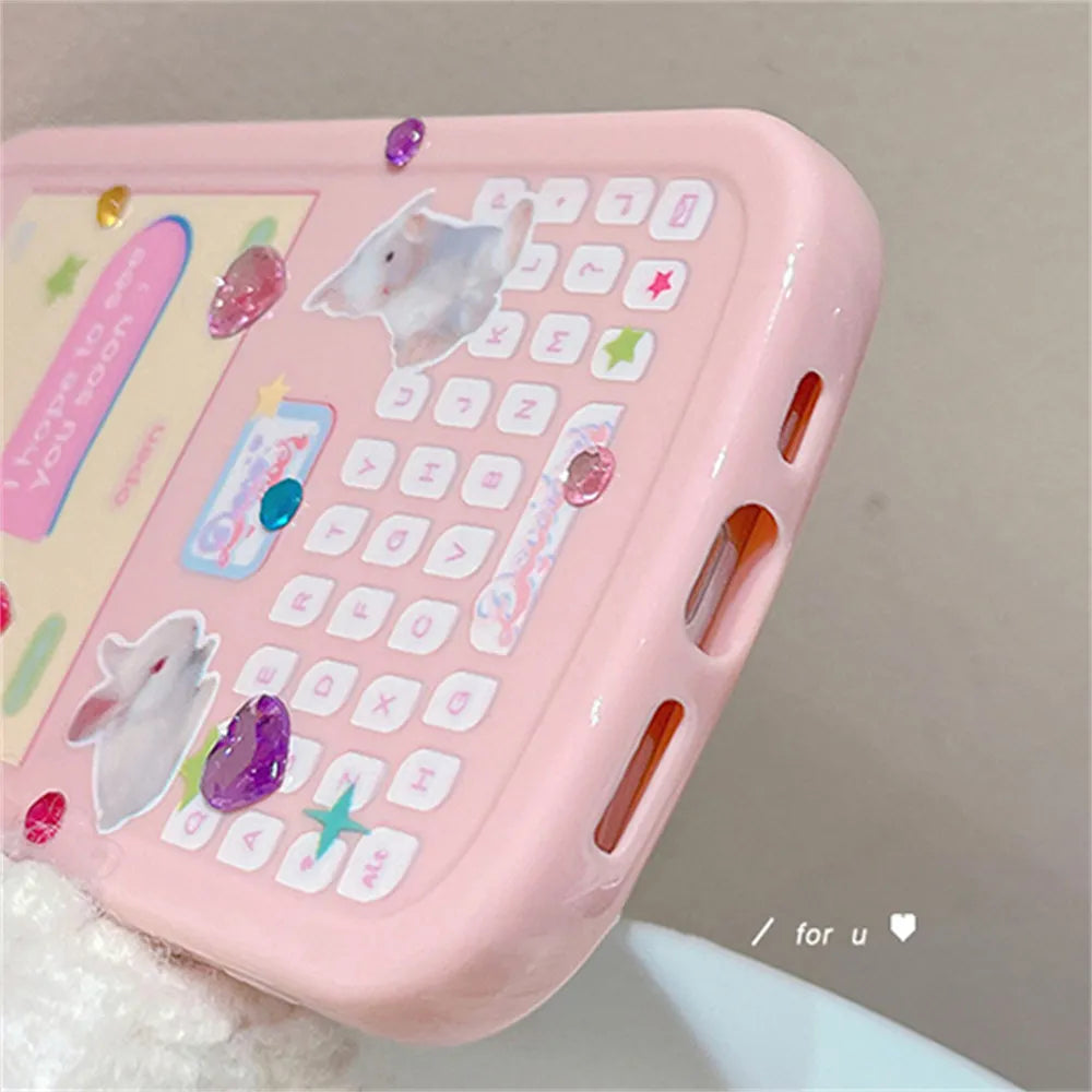 Rhinestone Rabbit iPhone Case
