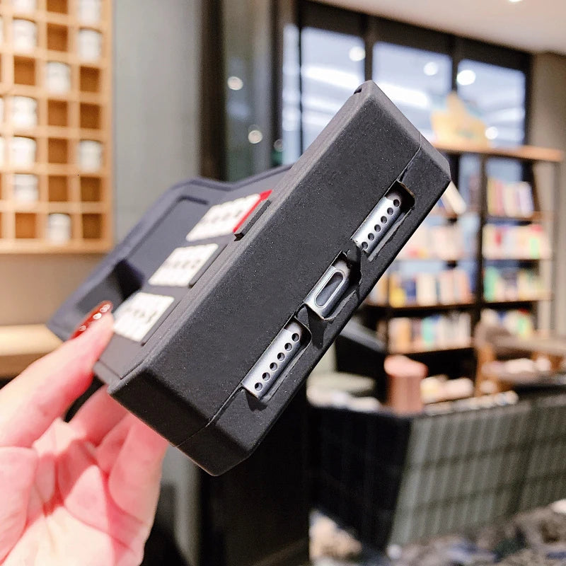 Retro Pink & Black iPhone Case