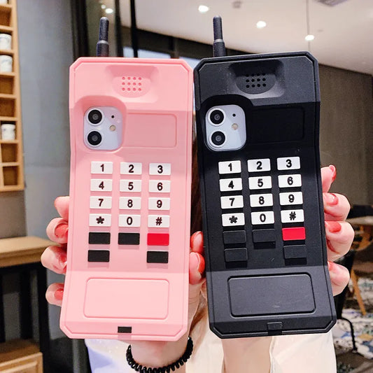 Retro Pink & Black iPhone Case