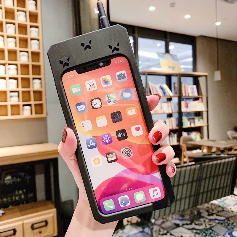Retro Pink & Black iPhone Case