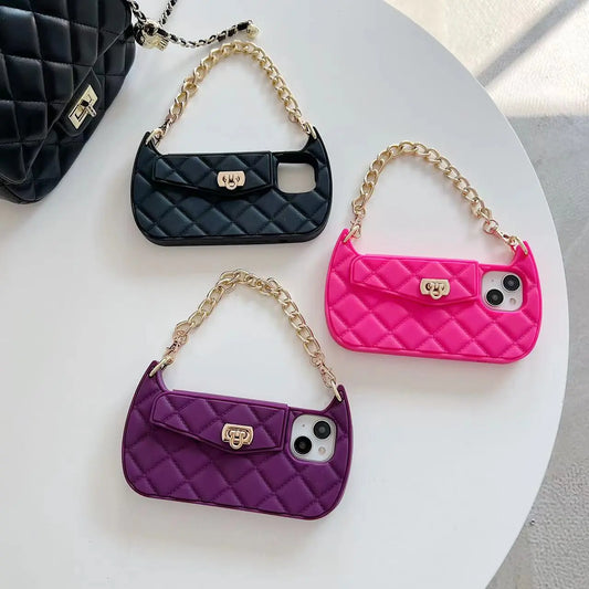Fancy Wallet Purse iPhone Case w/ Chain