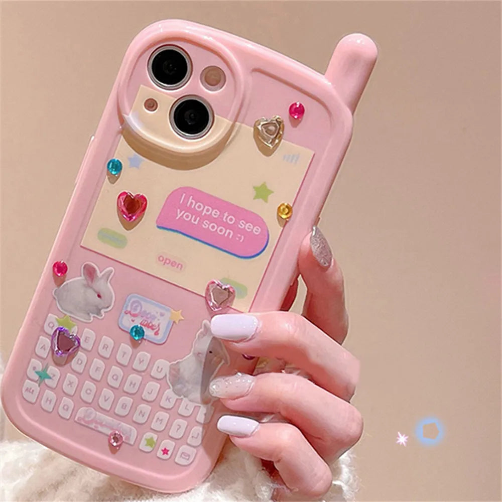 Rhinestone Rabbit iPhone Case