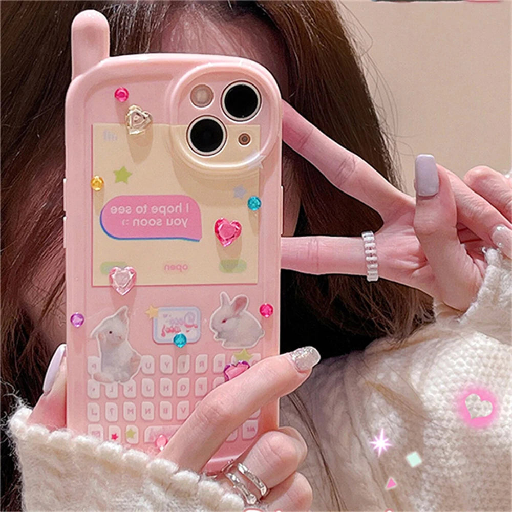 Rhinestone Rabbit iPhone Case