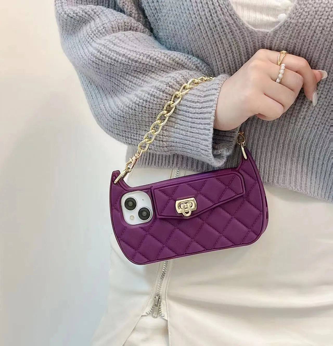 Fancy Wallet Purse iPhone Case w/ Chain