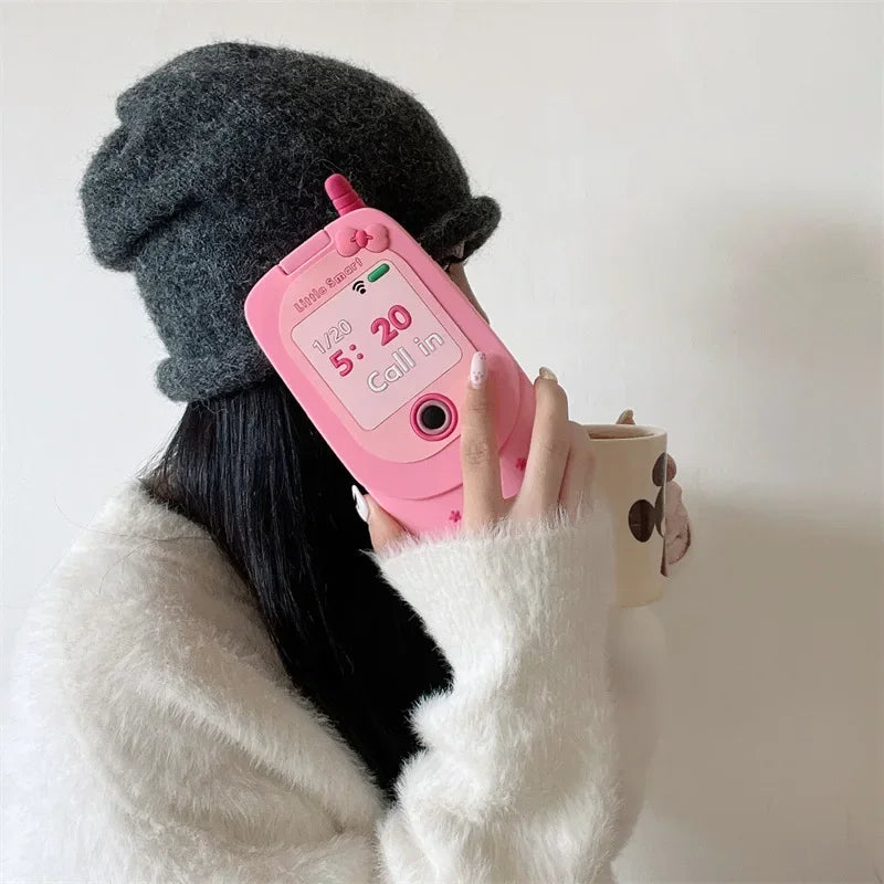 Pink Lady Flip Mirror iPhone Case