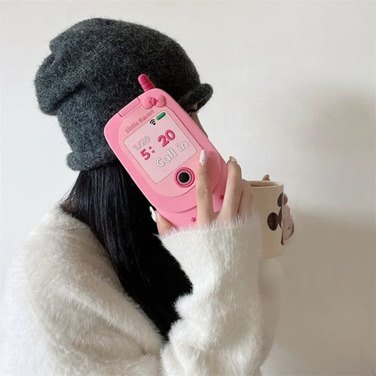 Pink Lady Flip Mirror iPhone Case